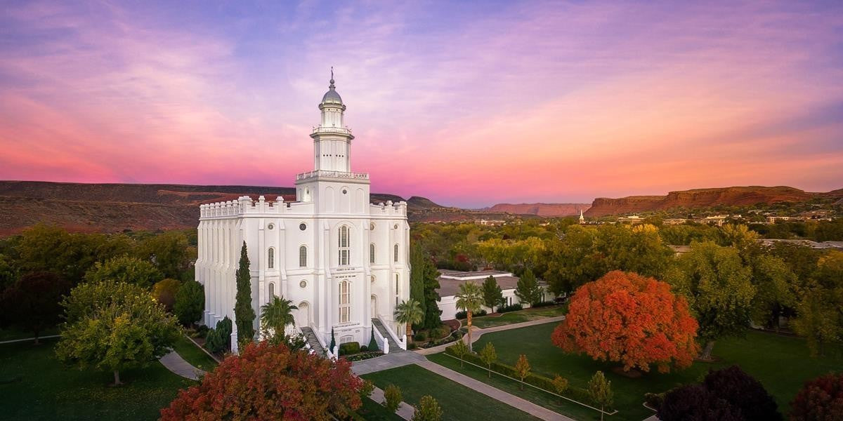 St. George Aerial Sunset Gallery Wrap