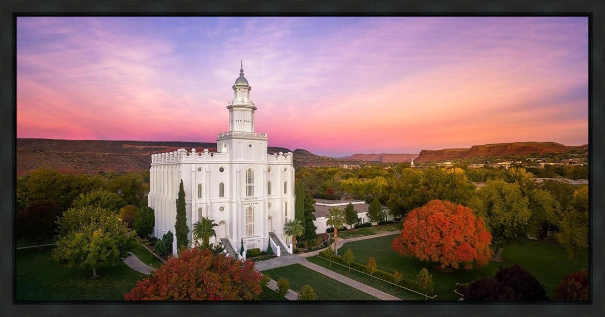St. George Aerial Sunset Gallery Wrap