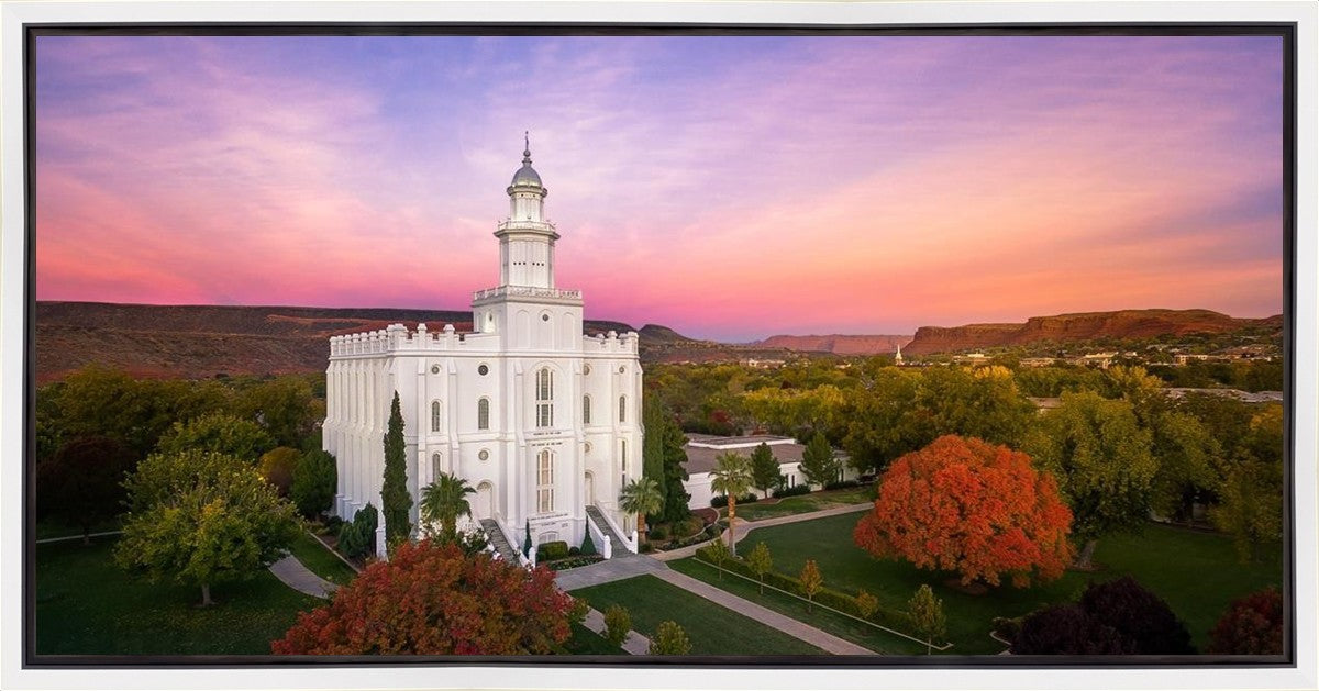 St. George Aerial Sunset Gallery Wrap