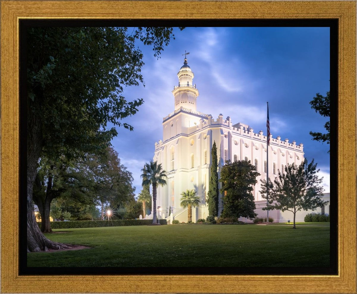 St. George Blue Hour Panorama Gallery Wrap