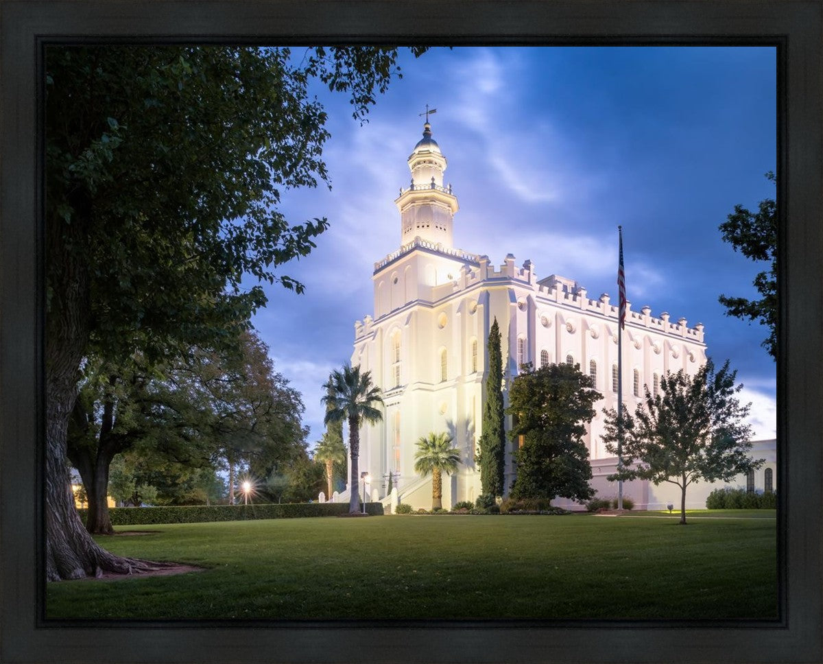 St. George Blue Hour Panorama Gallery Wrap