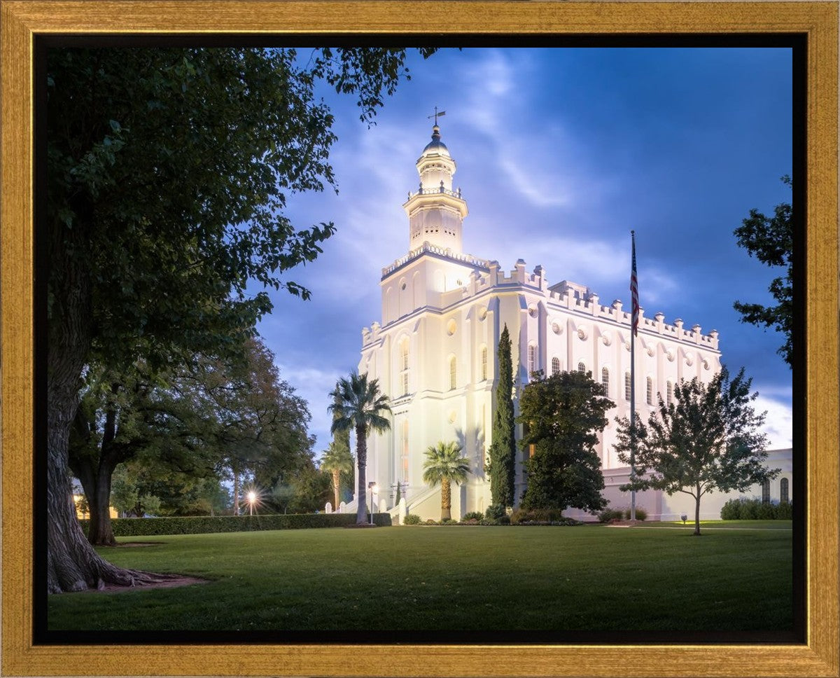 St. George Blue Hour Panorama Gallery Wrap