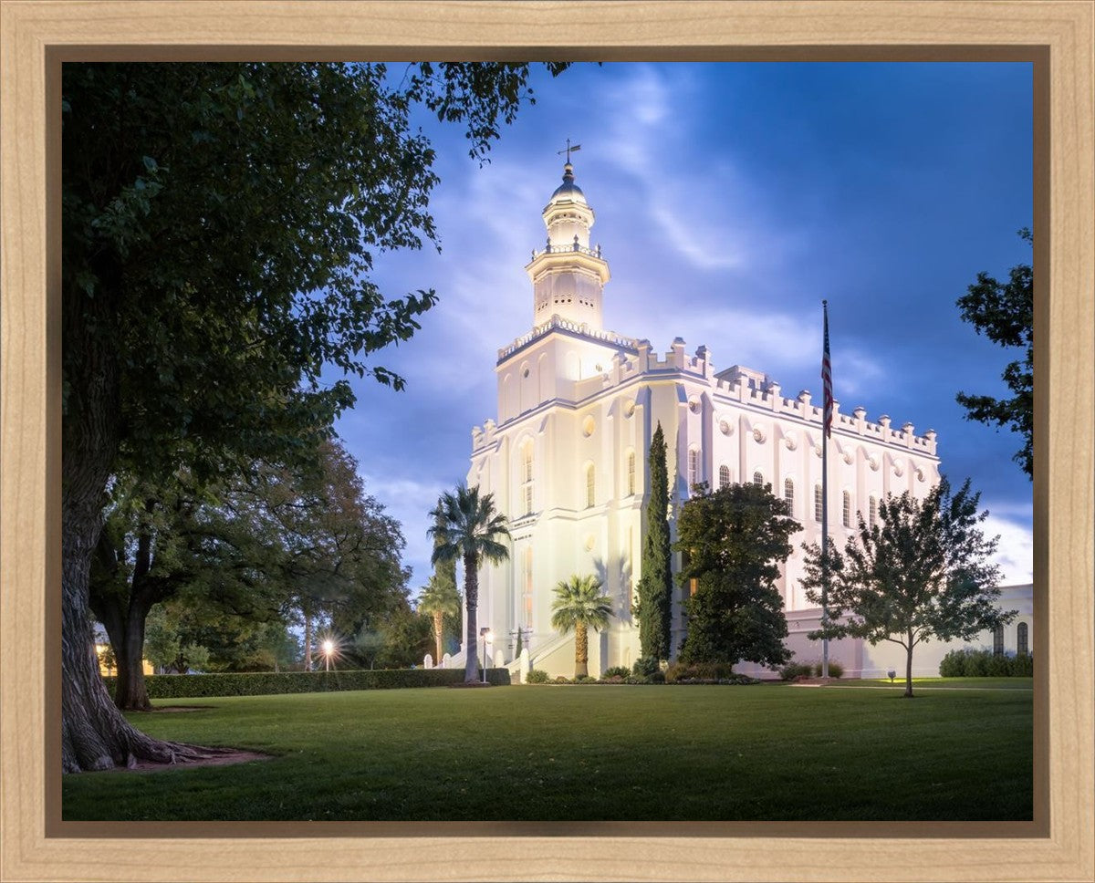 St. George Blue Hour Panorama Gallery Wrap