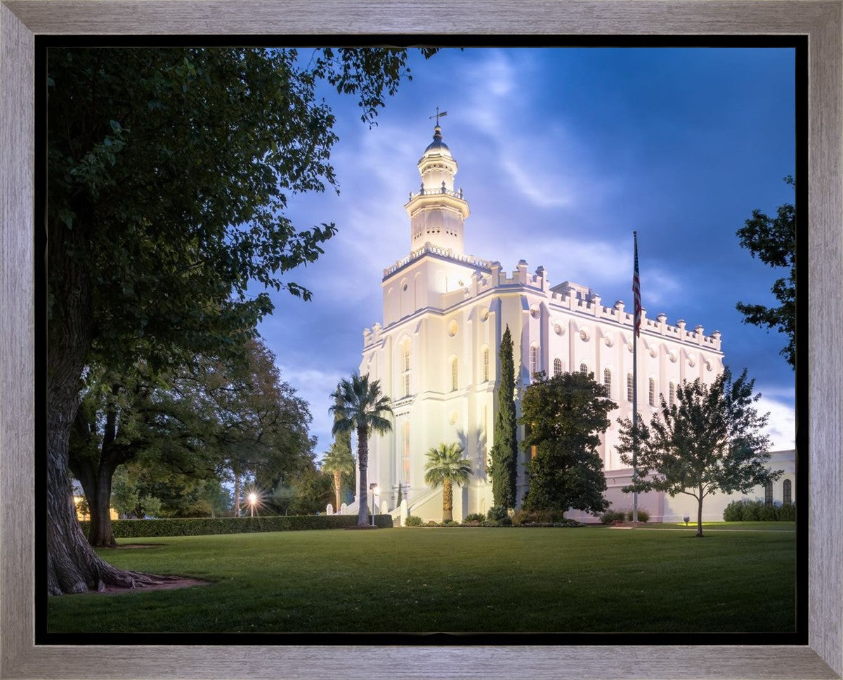 St. George Blue Hour Panorama Gallery Wrap
