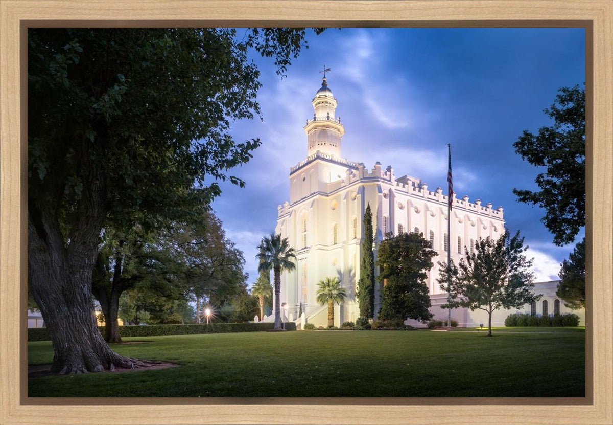 St. George Blue Hour Panorama Gallery Wrap