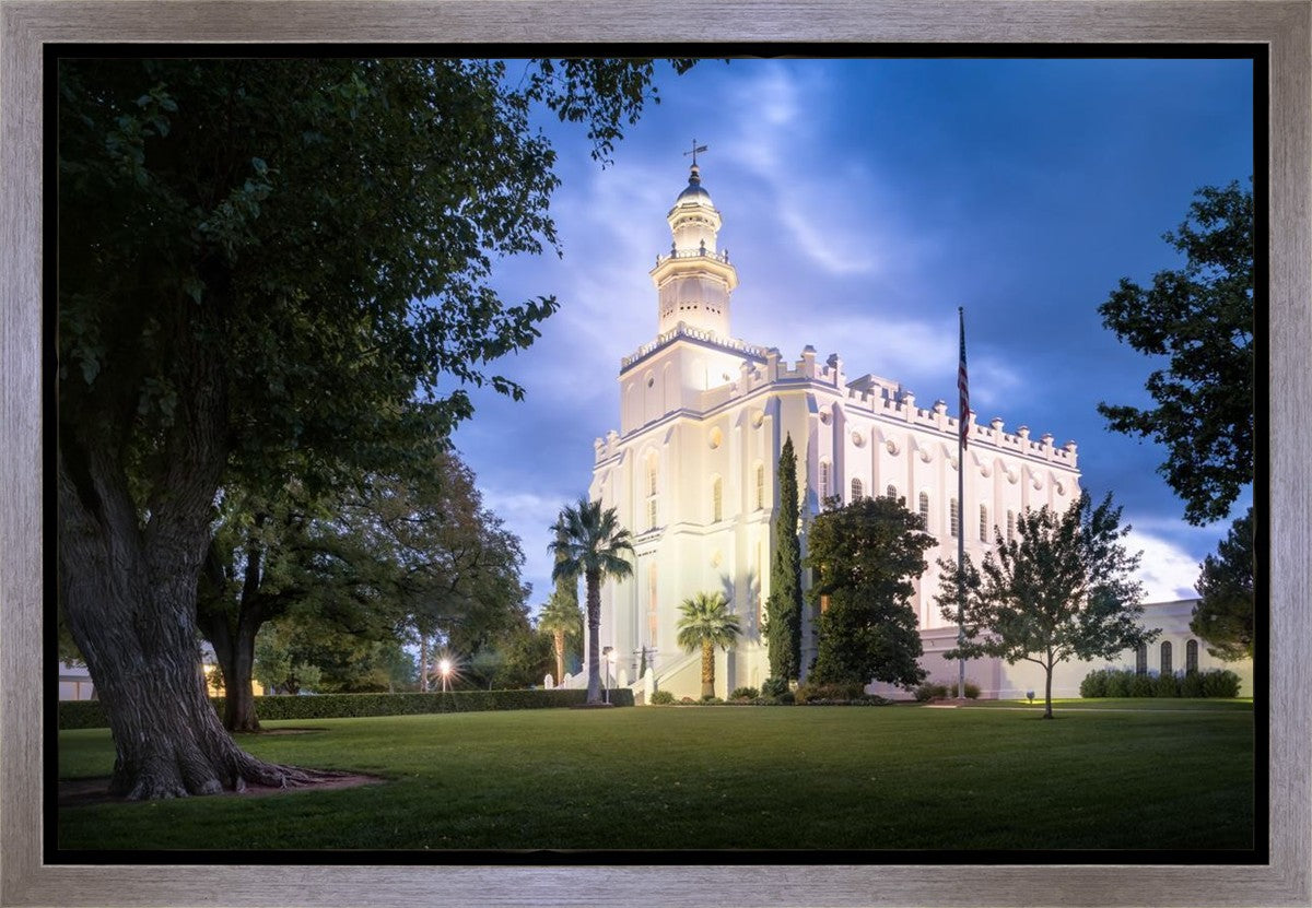 St. George Blue Hour Panorama Gallery Wrap