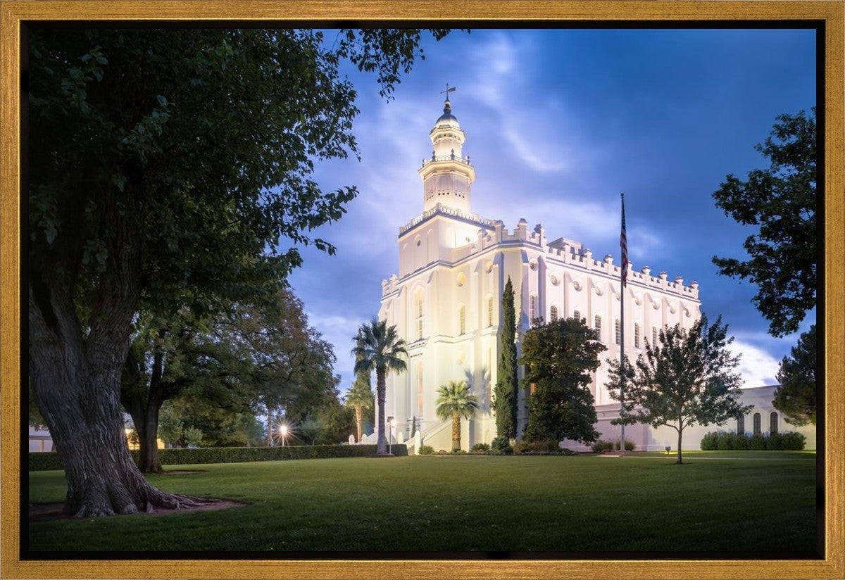 St. George Blue Hour Panorama Gallery Wrap