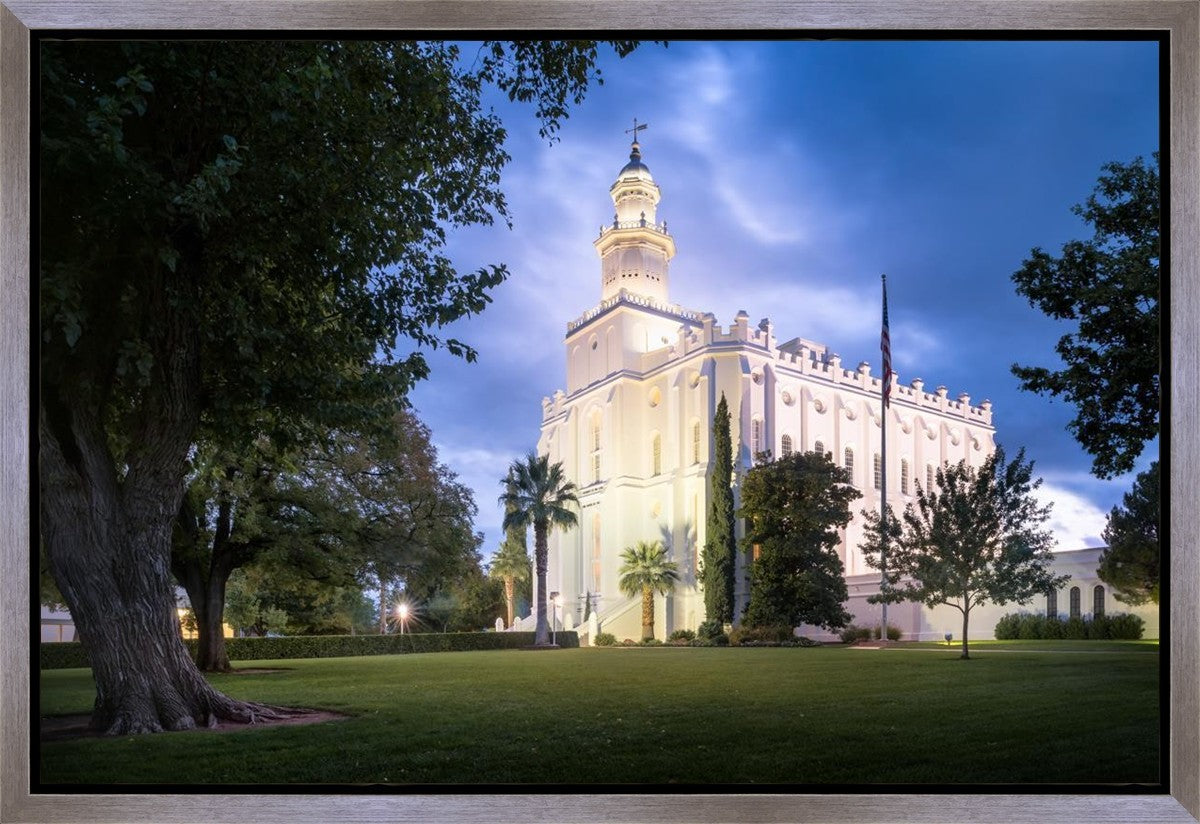 St. George Blue Hour Panorama Gallery Wrap