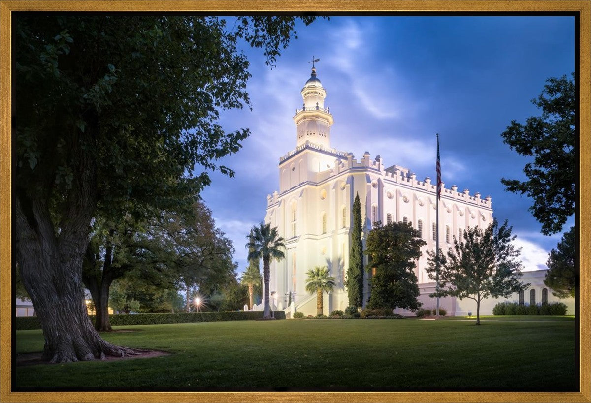 St. George Blue Hour Panorama Gallery Wrap