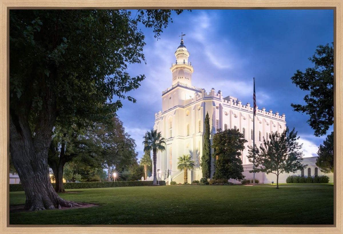 St. George Blue Hour Panorama Gallery Wrap