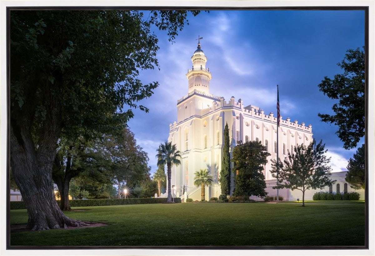 St. George Blue Hour Panorama Gallery Wrap