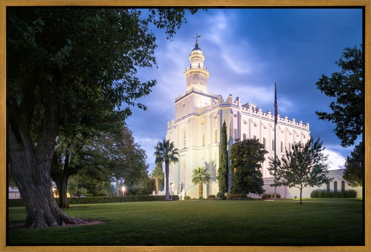 St. George Blue Hour Panorama Gallery Wrap