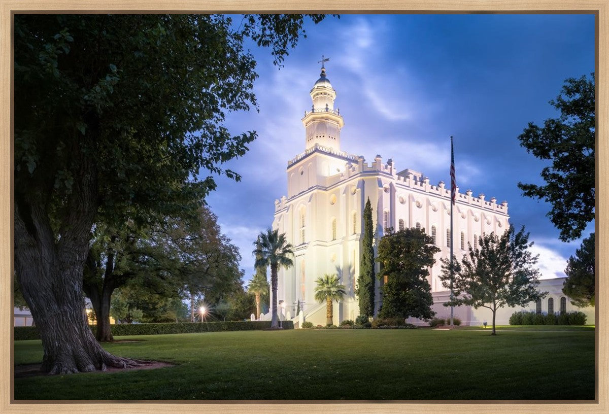St. George Blue Hour Panorama Gallery Wrap