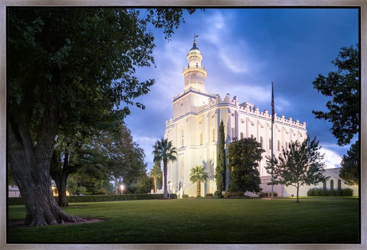 St. George Blue Hour Panorama Gallery Wrap