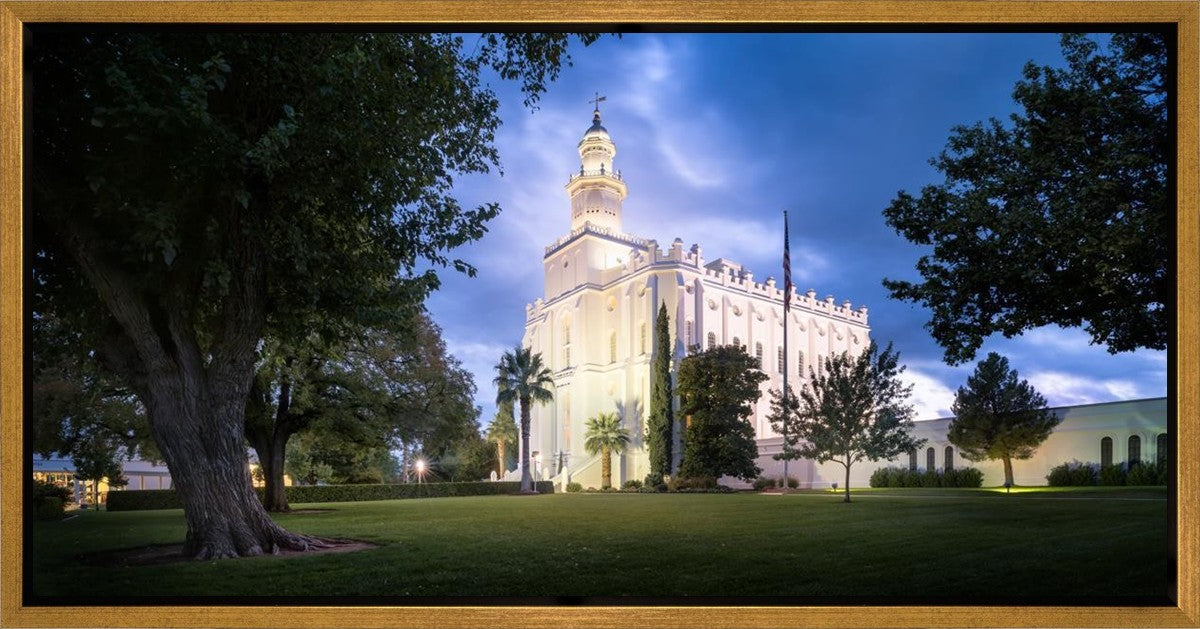 St. George Blue Hour Panorama Gallery Wrap