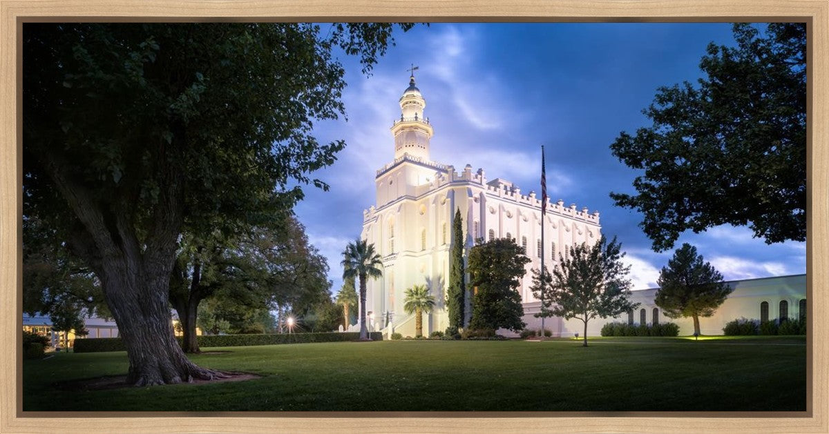 St. George Blue Hour Panorama Gallery Wrap