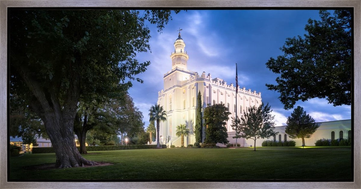 St. George Blue Hour Panorama Gallery Wrap