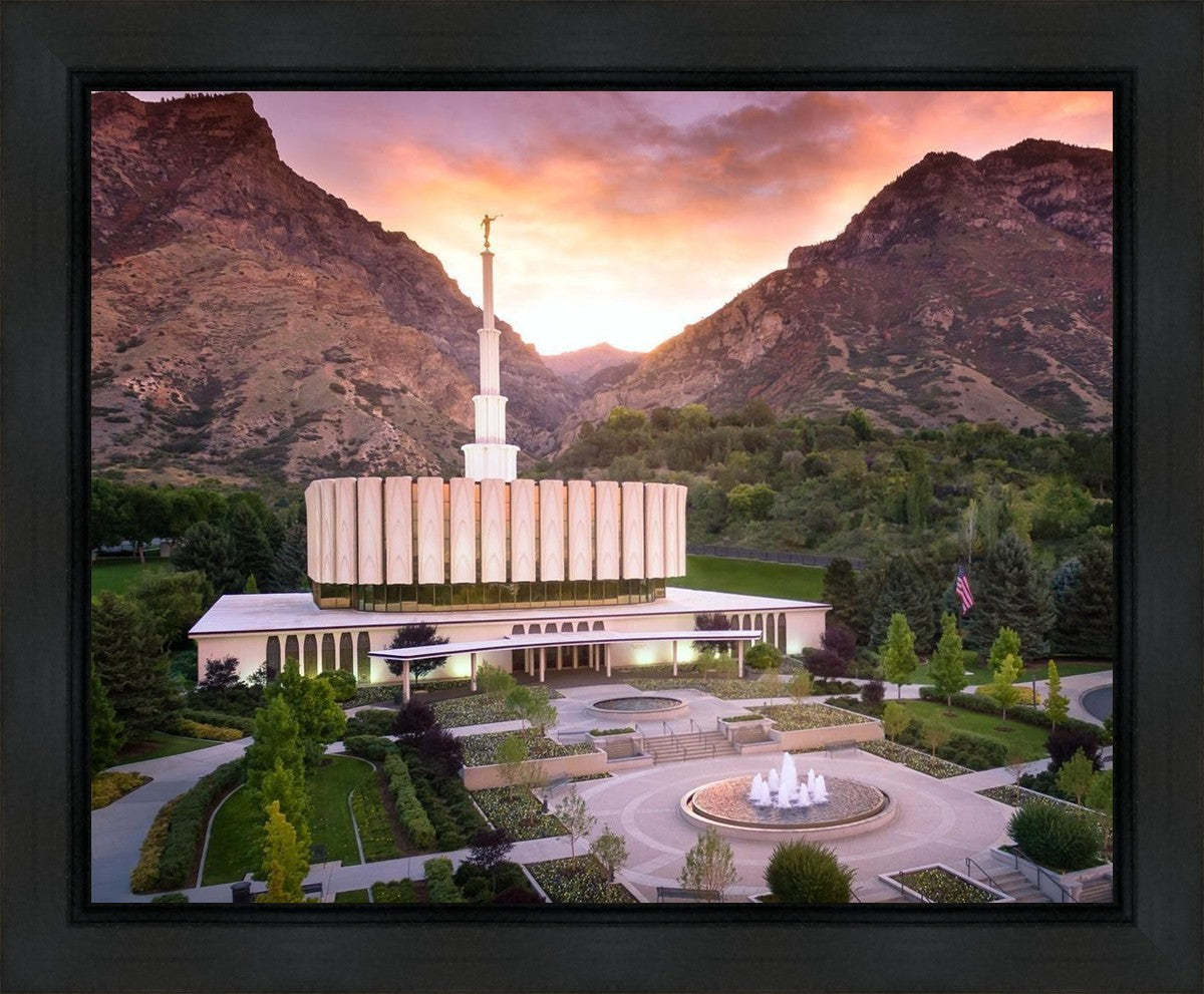 Provo Sunrise Aerial Gallery Wrap