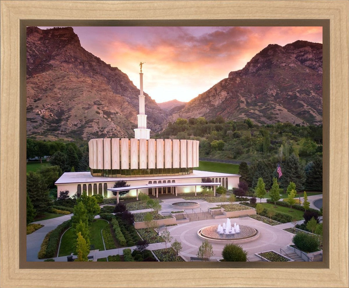 Provo Sunrise Aerial Gallery Wrap