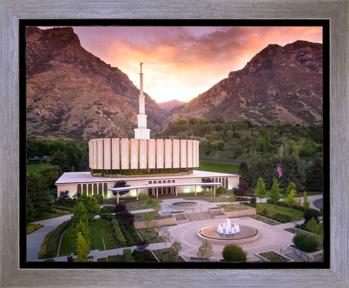 Provo Sunrise Aerial Gallery Wrap