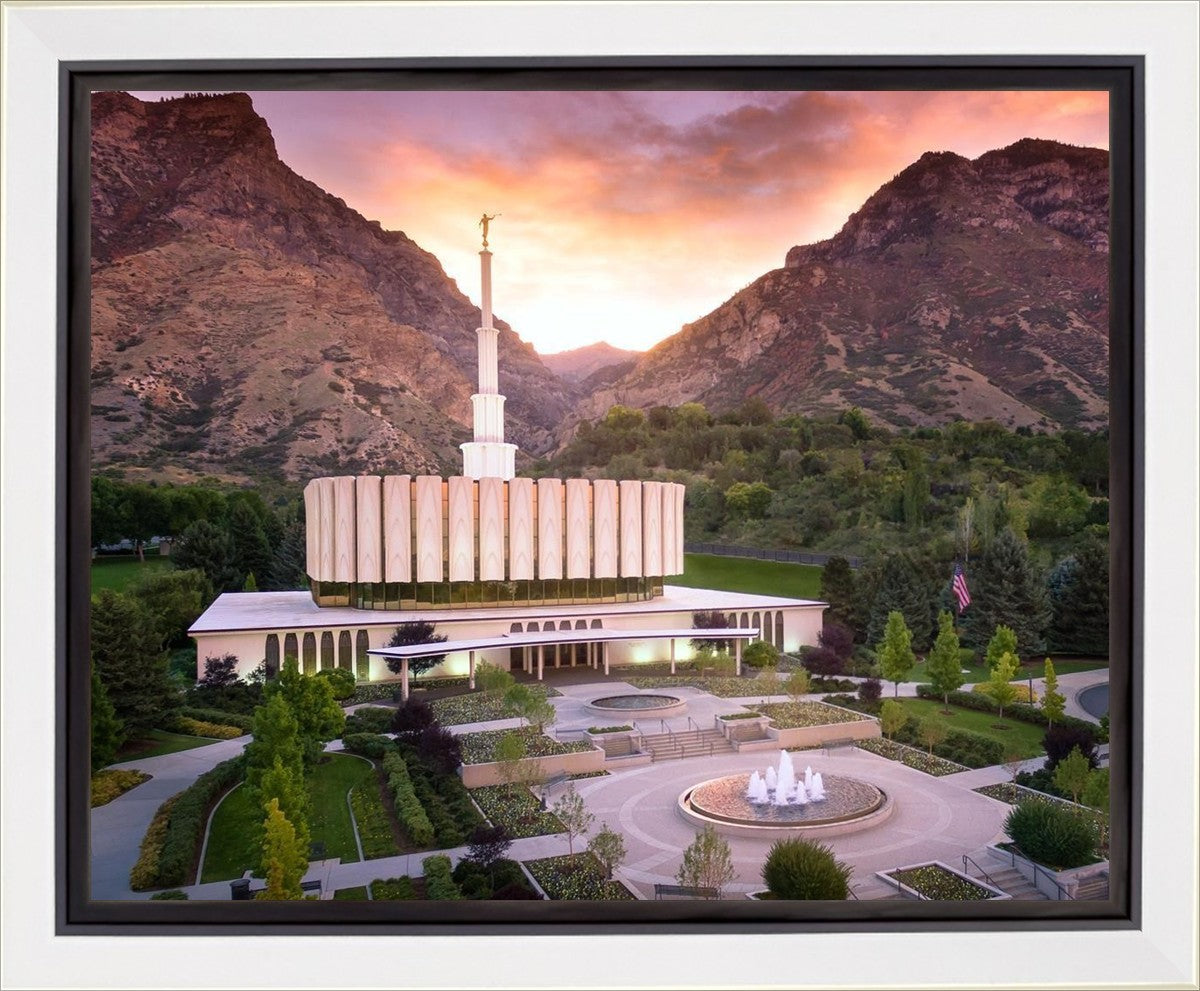 Provo Sunrise Aerial Gallery Wrap