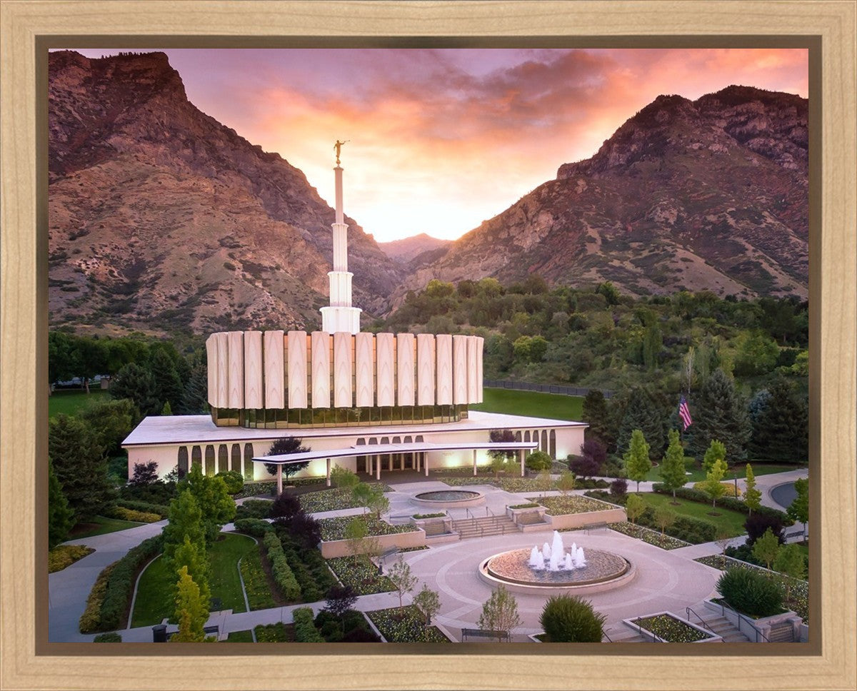 Provo Sunrise Aerial Gallery Wrap