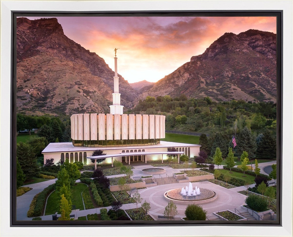 Provo Sunrise Aerial Gallery Wrap