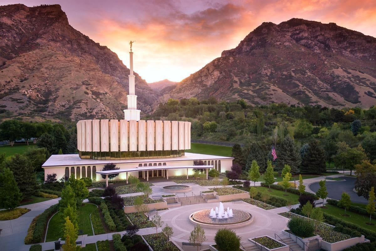 Provo Sunrise Aerial Gallery Wrap