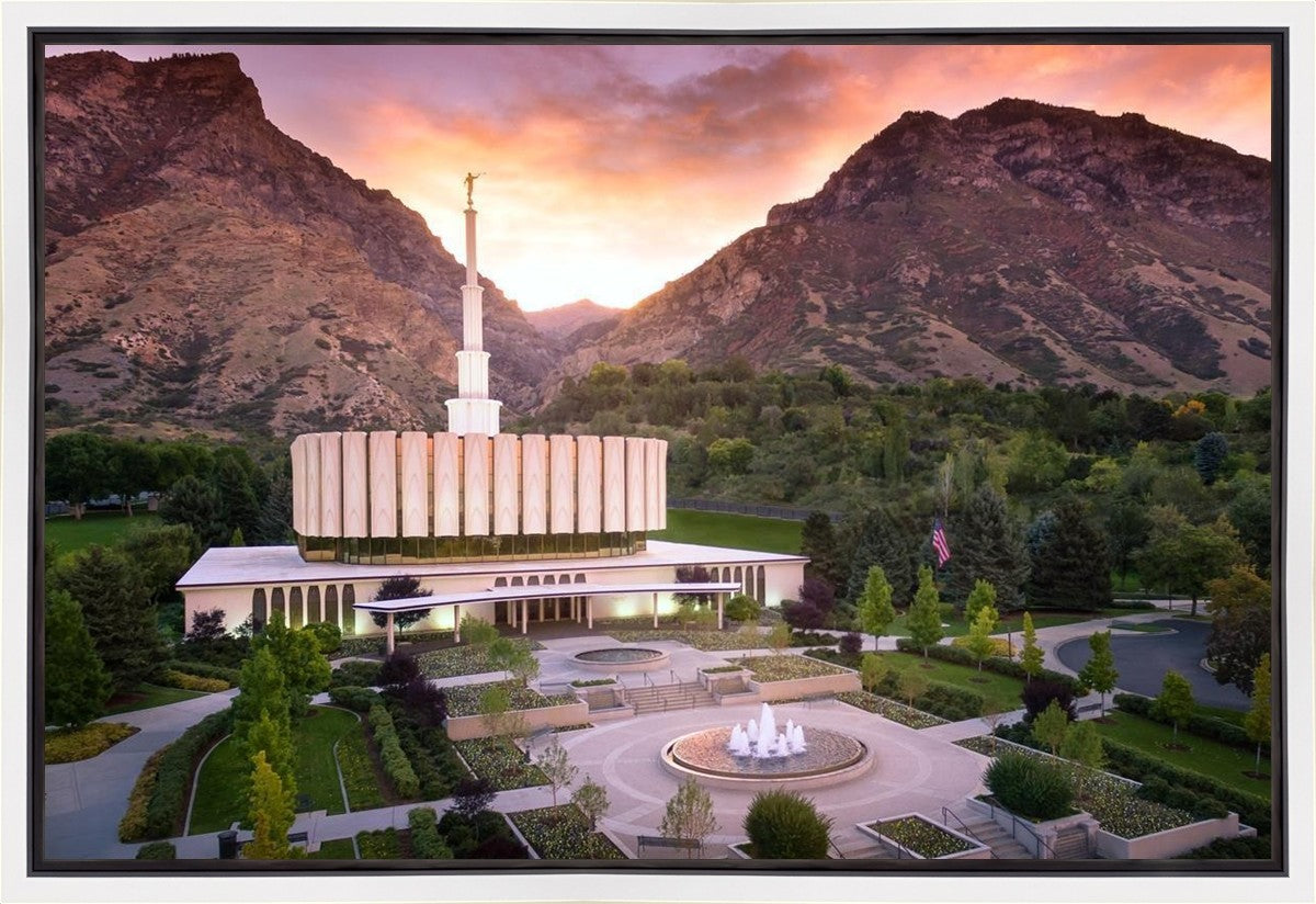 Provo Sunrise Aerial Gallery Wrap