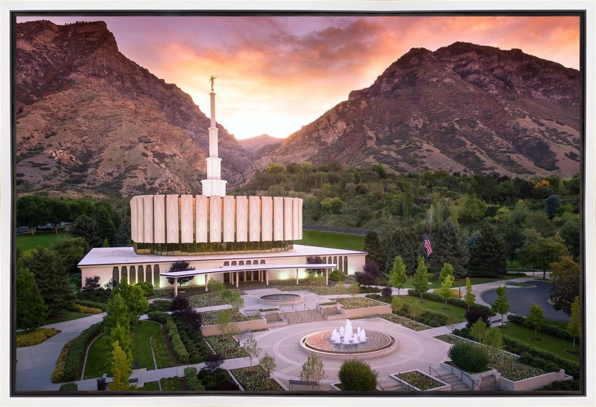Provo Sunrise Aerial Gallery Wrap