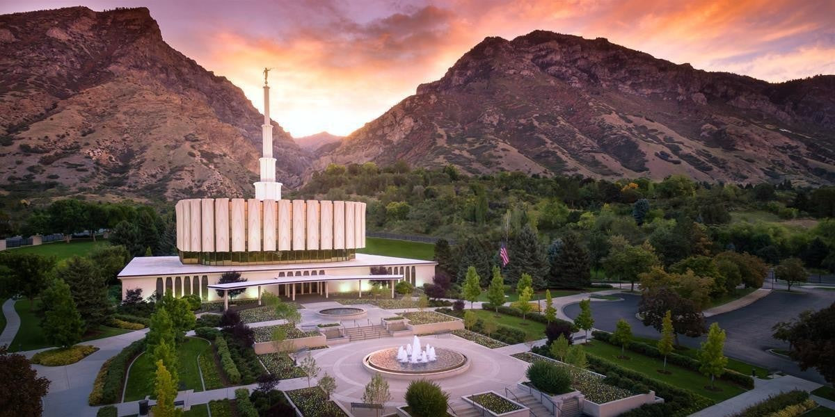 Provo Sunrise Aerial Gallery Wrap