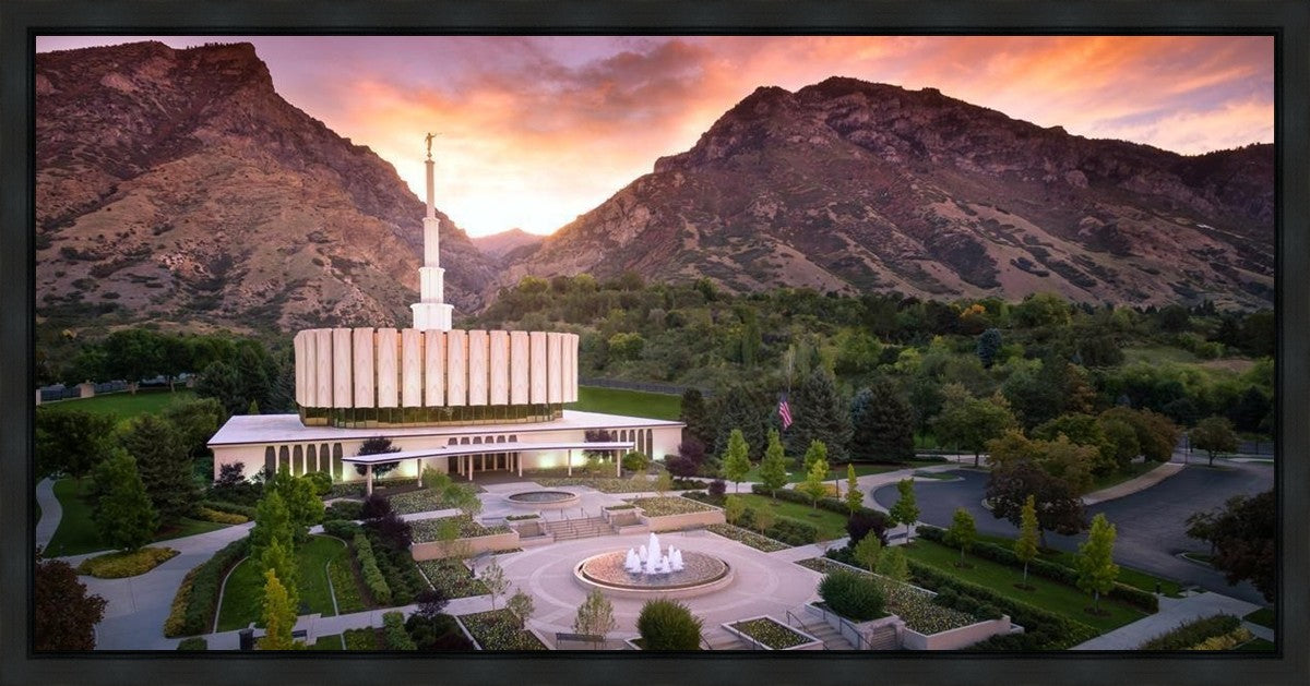 Provo Sunrise Aerial Gallery Wrap