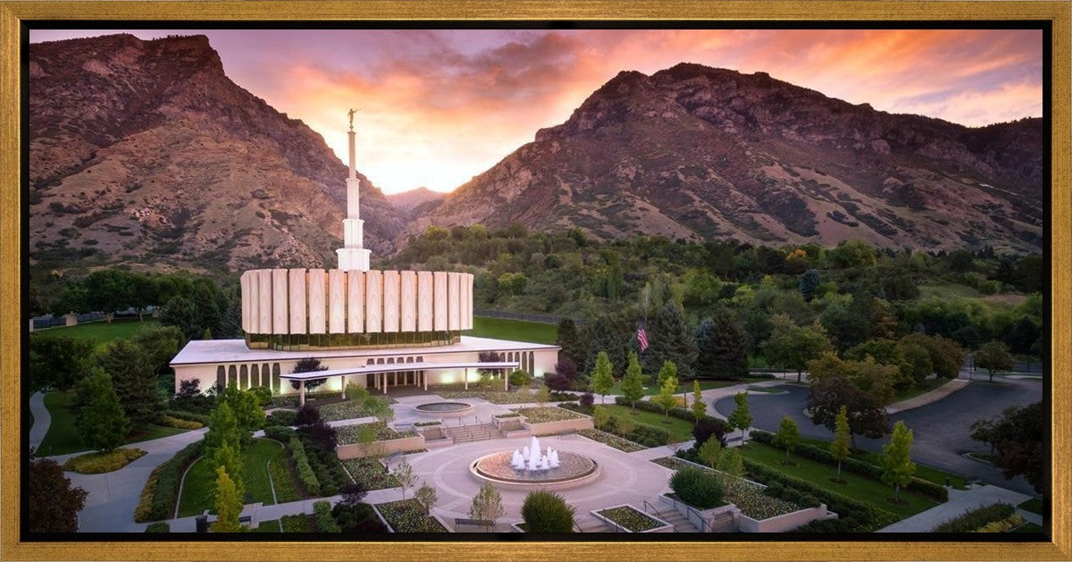 Provo Sunrise Aerial Gallery Wrap