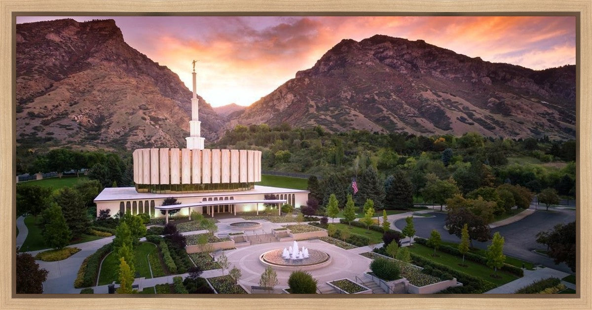 Provo Sunrise Aerial Gallery Wrap