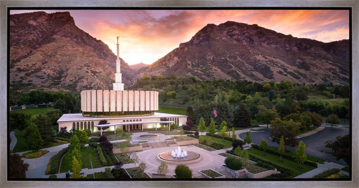 Provo Sunrise Aerial Gallery Wrap