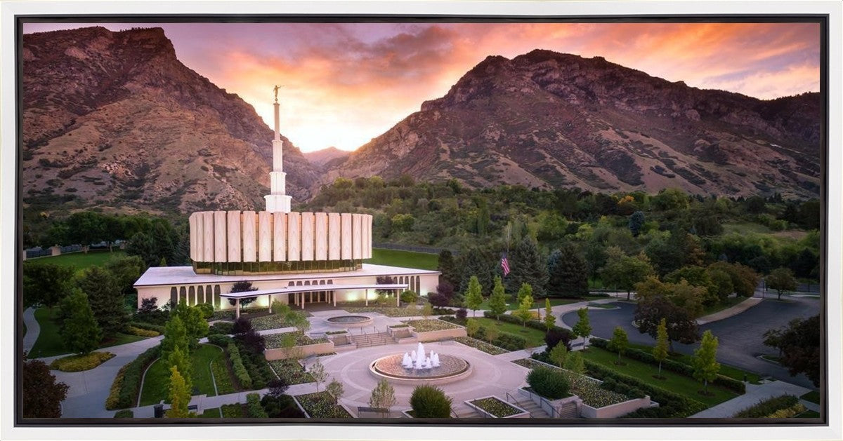 Provo Sunrise Aerial Gallery Wrap