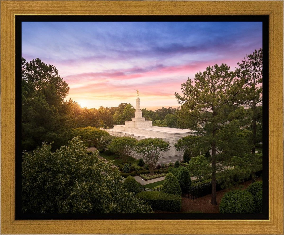 Raleigh Sunset From On High Gallery Wrap