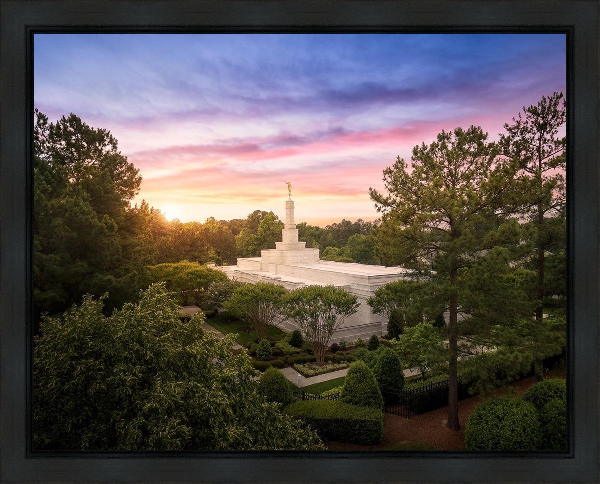 Raleigh Sunset From On High Gallery Wrap