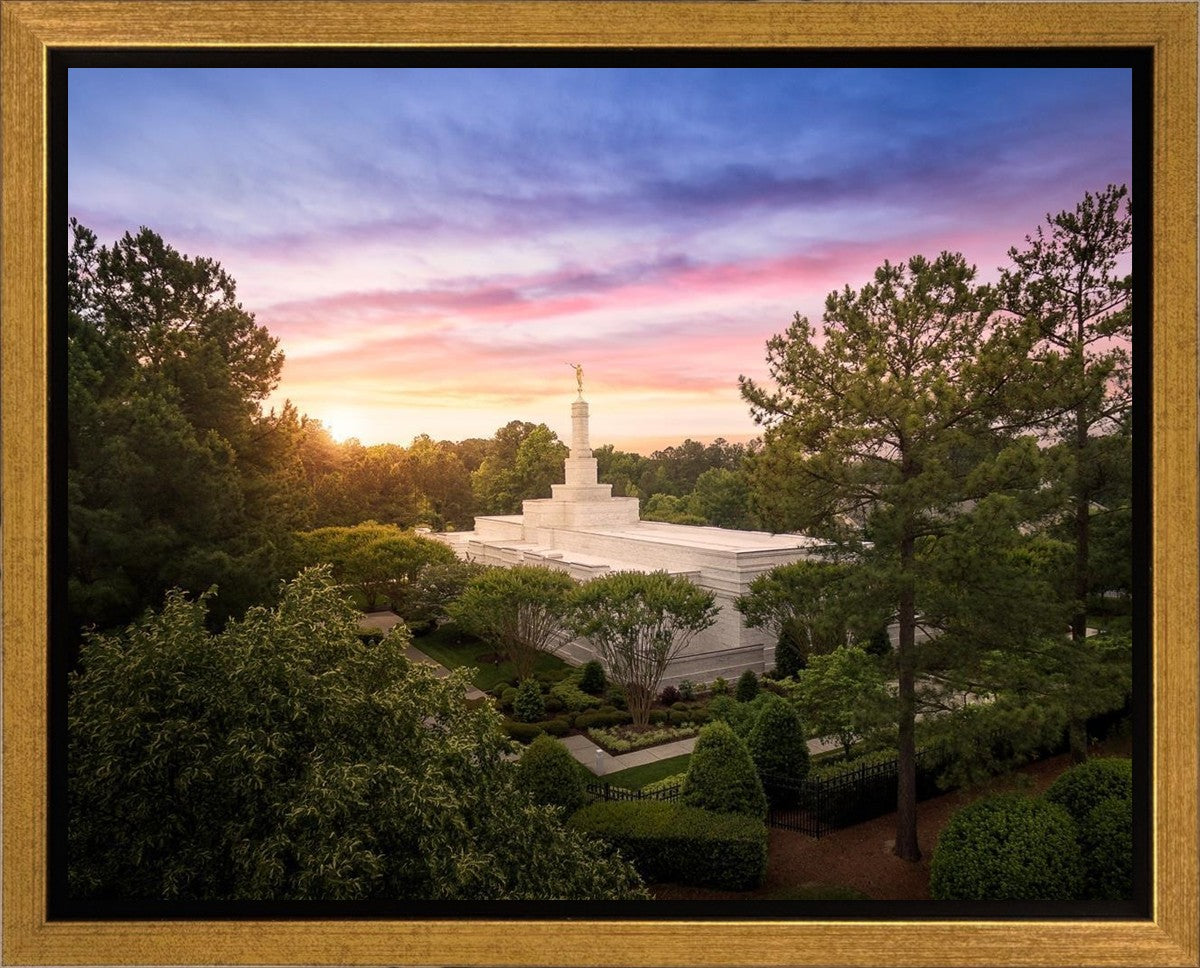 Raleigh Sunset From On High Gallery Wrap
