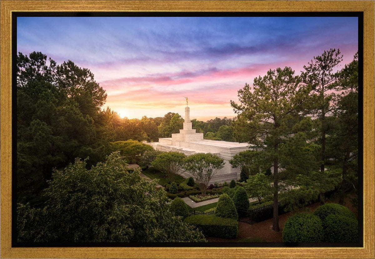 Raleigh Sunset From On High Gallery Wrap
