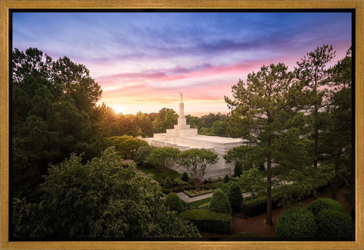 Raleigh Sunset From On High Gallery Wrap