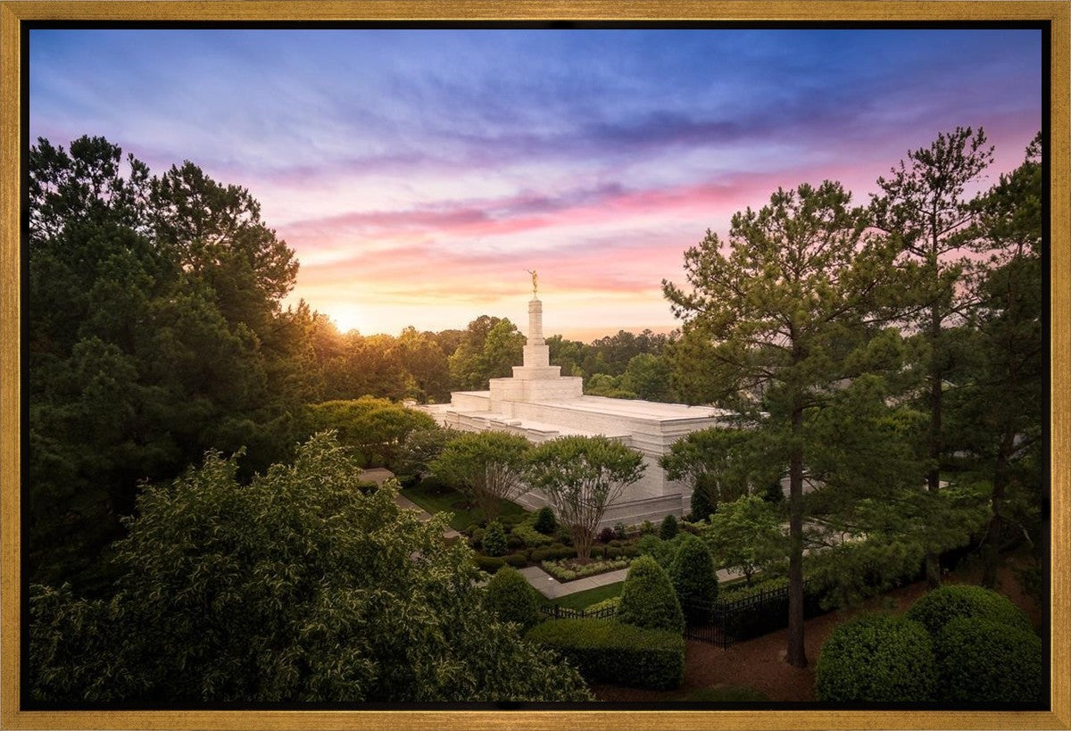 Raleigh Sunset From On High Gallery Wrap