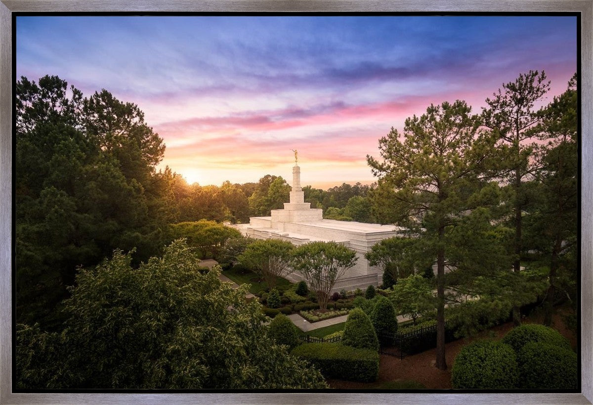 Raleigh Sunset From On High Gallery Wrap
