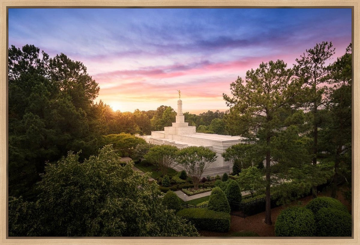 Raleigh Sunset From On High Gallery Wrap