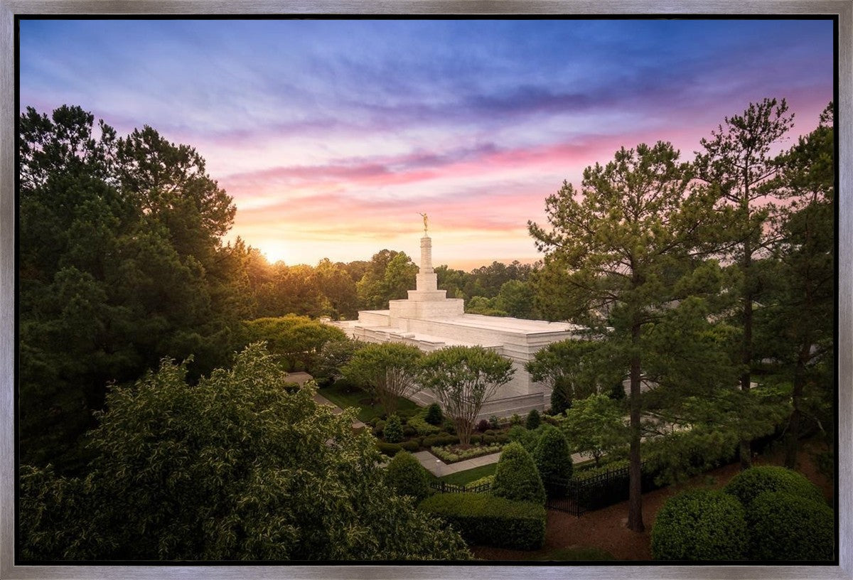 Raleigh Sunset From On High Gallery Wrap