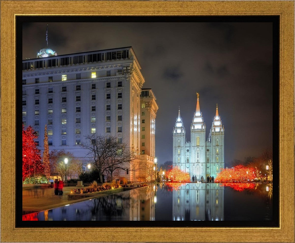 Temple Square Reflecting Pool Gallery Wrap