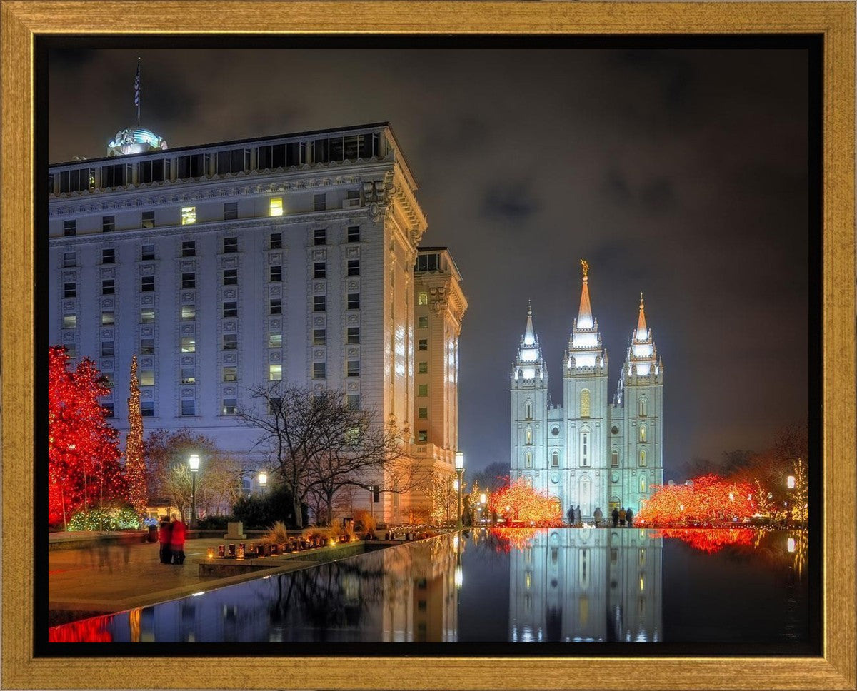 Temple Square Reflecting Pool Gallery Wrap