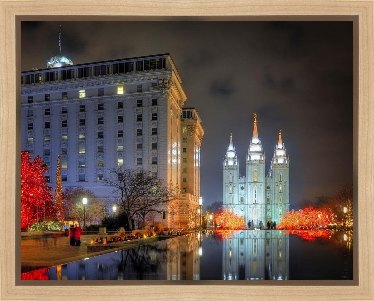 Temple Square Reflecting Pool Gallery Wrap