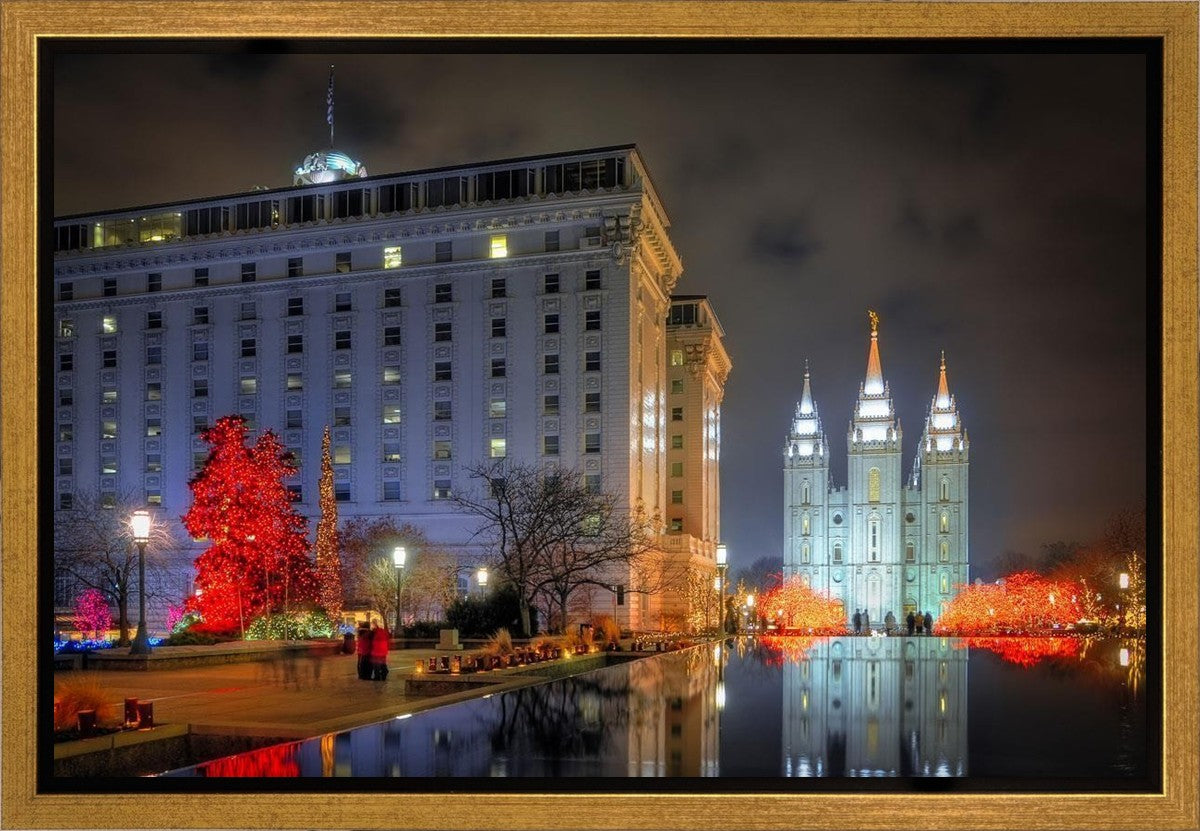 Temple Square Reflecting Pool Gallery Wrap