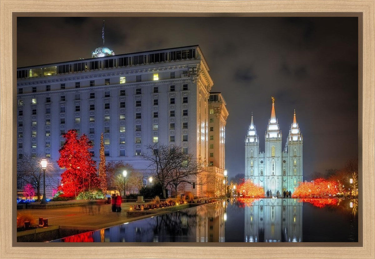 Temple Square Reflecting Pool Gallery Wrap